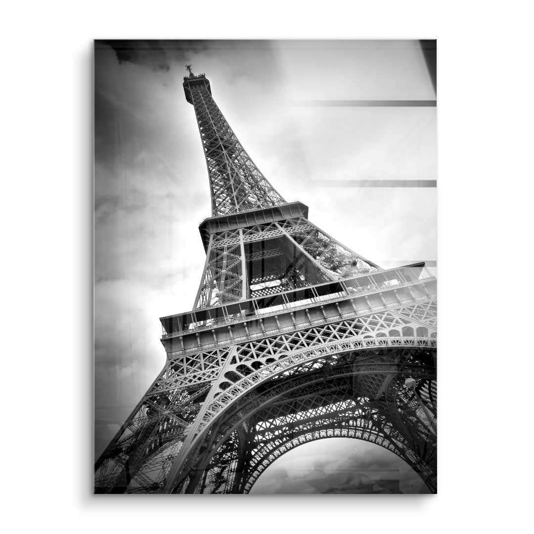 Schwarzweiß Wandbild Eiffelturm Paris Acrylglas modern Kunst Deko