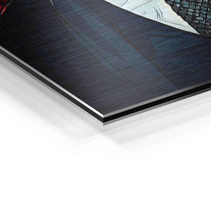 Detailansicht Wandbild auf Aluminium mit gebürsteter Oberfläche und modernem Design