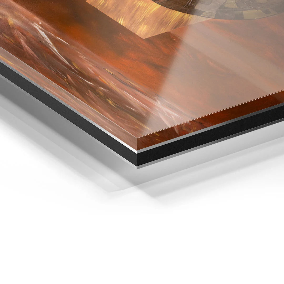 Detailaufnahme Acrylglas Wandbild, glänzende Oberfläche, moderne Kunst, Puzzle-Motiv