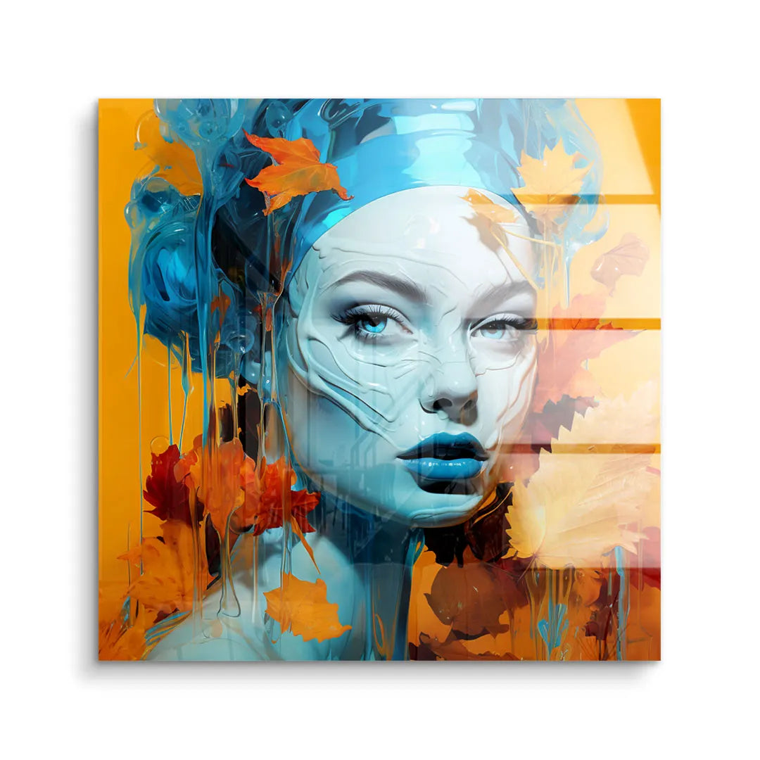 Icy woman in autumn
