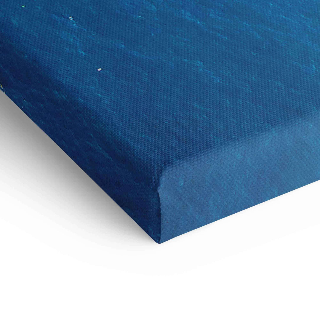 Detailansicht Leinwandbild Meeresoberfläche in kräftigem Blau, strukturierte Oberfläche